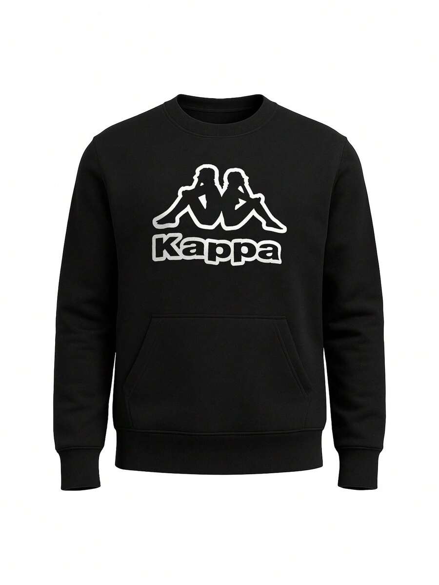 Kappa Men's Pullover Sweatshirt Black - Black - View 1