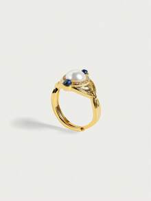 Glisma Nhẫn mạ vàng 18K Cubic Zirconia cổ điển thời trang và thanh lịch - Vàng - Xem 4