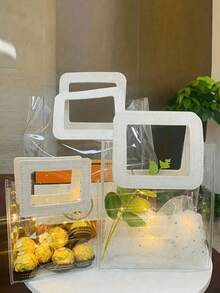 10/5/1件-透明加厚PVC礼品袋、结婚糖果盒手提袋、礼品纪念品袋、午餐袋、圣诞礼品袋。 - 彩色 - 查看 16