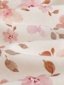 Cozy Pixies Tutina a maniche lunghe con girocollo in maglia morbida con stampa floreale ditsy per bambina - Multicolore - Visualizzare 5