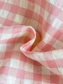 SHEIN Baby Mädchen Säugling Kleinkind Neugeborene 0-3 Jahre süßer Bär & Schleife Muster Langarm-Top + orange karierte weite Hose 2-teiliges Outfit Set, Herbst