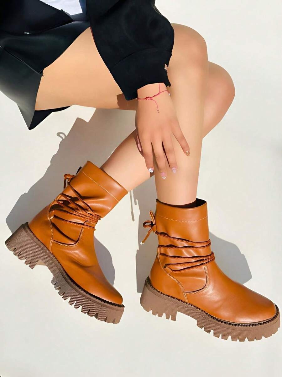Women Ankle Boots & Booties - Camel - View 1