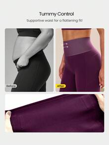 GLOWMODE 26" CoreHold FeatherFit™-Sculpt Lunge & Lounge No Slip Fit Boning Tummy Control Seamless Leggings With Side Pockets Workout Running Gym Spring - ceri cola - View 6