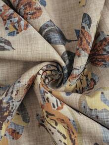 Rusticease Plus Size Vacation Casual Floral Print Patchwork 2 In 1 Shirt,Spring/Summer,Flower - Multicolor - View 6