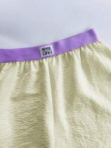 Lowkey Lull 3pcs Women's Colorblock Lounge Shorts Sleep Shorts Set - Multicolor - View 6