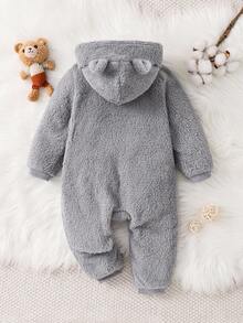 Cozy Pixies Baby Boy Cartoon Rabbit Ear Hooded Thick Jumpsuit Baby Winter Jumpsuit Hooded Baby Jumpsuit Warm Baby Jumpsuit Baby Fleece Jumpsuit Baby Sherpa Jumpsuit Fall