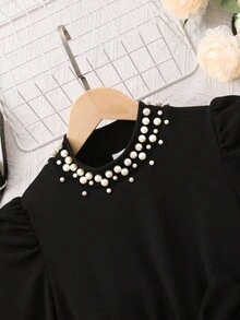 SHEIN Christmas,Halloween,Black Dress,Black Dress,Winter Clothes,Winterclothes For Kids,Autumn Clothes,Halloween,Halloween Costumes,Christmas Clothes,Elegant Waist Cinched Long Sleeve Teen Girls Dresses Girl Black And White Dress Elegant Long Sleeve Dress Dress With Big Bow Black And White Fall