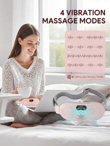 JMMO Menstrual Heating Pad, Cycle Heating Pad For Cramps, Hot Massage Stomach Heating Pad For Ladies And Girls To Relieve Pain - Pink - View 4