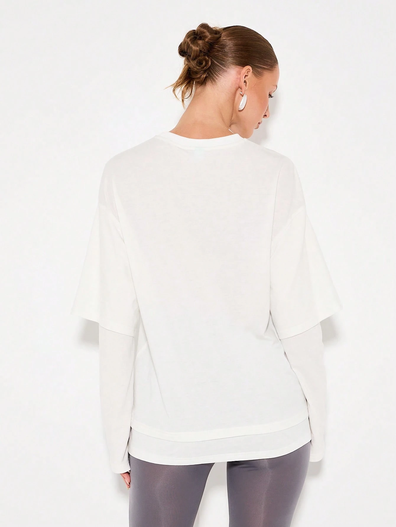 KIZN Langärmliges Oversize-Sweatshirt mit Buchstaben-Print