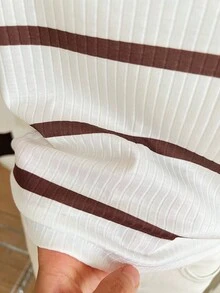 3pcs/Set Square Neck Casual Versatile Long Sleeve Teen Girls T-Shirts Fall Winter - Multicolor - View 4