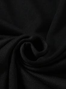 2pcs Teenage Boys' Casual Sleepwear Set - Black Long Sleeve Top With SLEEP Print And Loose Plaid Long Pants, Soft Knit Fabric Boy Plaid Pajama Set - Multicolor - View 3