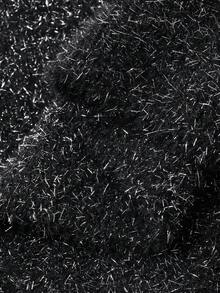 FRIFUL 女士弹力腰直筒亮片毛衣裙 冬季女裙 - 黑色 - 查看 7