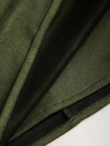 Sweetra 复古意式美拉德色百褶修身裙，秋冬性感撩人 - 綠色 - 查看 4