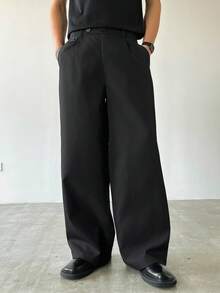 Claim Dot 男士休闲宽松阔腿裤，带口袋，街头风格，秋季