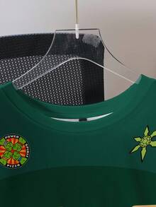 TEENAGE MUTANT NINJA TURTLES | SHEIN 男士休闲宽松卡通乌龟和数字印花超大T恤，时尚街头风格，夏季 - 白色 - 查看 6