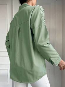 Cottnline Long Sleeve Shirt - Cadet Blue - View 2