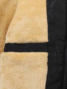 Genkimix Kids 男童休闲长袖连帽保暖夹克，采用实用时尚的连帽设计，在寒冷天气中保持孩子头部和颈部温暖。柔软舒适的面料搭配舒适的保暖衬里，非常适合孩子在雪地玩耍、上学或户外活动时穿着。 - 黑色 - 查看 3