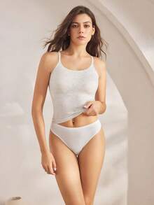 Ocili 5条装哑光面料舒适高腰丁字裤，简约大包装，舒适别致，适合秋季 - 白色 - 查看 7