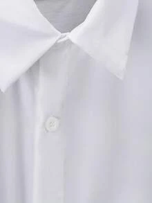 Manfinity RSRT Men's Simple Fashion Short Sleeve Shirt, Suitable For Summer - White - View 5