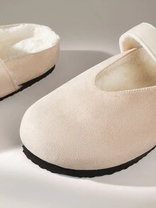 Solecia Zapatos de mujer tipo mule con suela gruesa, de punta cerrada, para otoño/primavera - Albaricoque - Ver 5