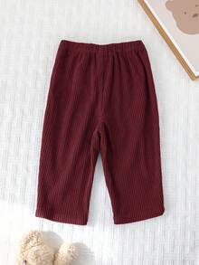 Cozy Pixies Pantaloni casual per bambino in velluto a coste di colore unito con vita elastica