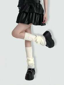ROMWE Anime Women Leg Warmers - White - View 5
