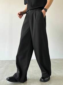 Claim Dot 男士休闲宽松阔腿裤，带口袋，街头风格，秋季