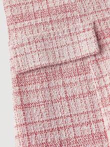 SHEIN MOD Plaid Print Button Front Mermaid Hem Dress