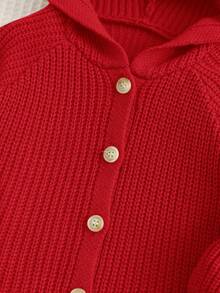 Cozy Pixies 新生男宝宝休闲百搭 3D 耳朵连帽长袖开衫毛衣秋冬装女宝宝