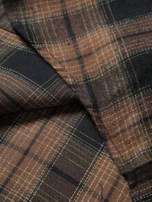 Manfinity Homme 秋季男士大码格子长袖衬衫