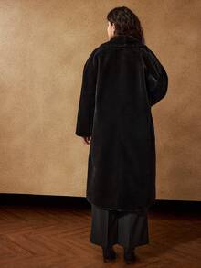 MOTF PREMIUM 秋冬款大码保暖柔软仿皮草大衣（无腰带）