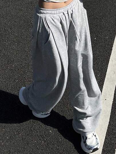 Livesso 女式高腰/长款宽松直筒休闲运动裤女式慢跑裤