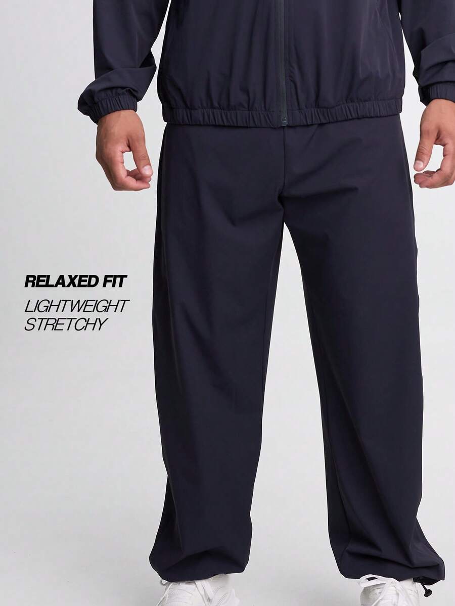 Quần jogger dáng rộng có dây rút eo cho nam - Màu xanh lam - Xem 1