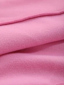 DAZY Thermal Lined Loose Fit Letter Graphic Hoodie For Women , Women Hoodie Sweatshirt Fall,Winter - Pink - View 7