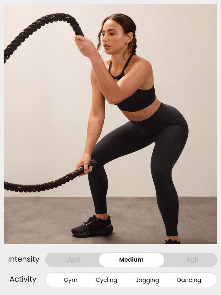 Mallas sin costuras con control de barriga, acolchado y bolsillos laterales de 26" CoreHold FeatherFit™-Sculpt Lunge & Lounge, adecuadas para entrenamiento de impacto medio, running, jogging y gimnasio