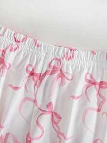 Set de 2 piezas de pijama con pantalón con pies de manga larga con estampado de mariposa para recién nacidos - Multicolor - Ver 5