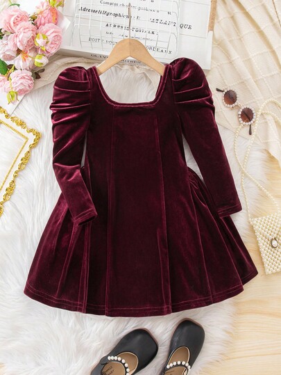Young Girl Elegant & Cute Long Sleeve Dress
