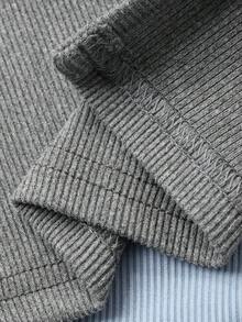 DAZY Tween Girls Round Neck Knit 2 In 1 T-Shirt Fall,Winter