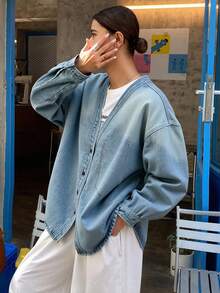 DAZY 时尚复古百搭宽松女式牛仔夹克和外套