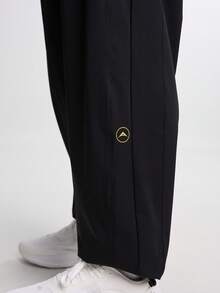 Pantalones jogger de ajuste holgado con cordón en la cintura para hombres, color negro - Negro - Ver 3