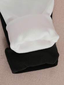 青少年女孩两件套家居休闲百搭保暖紧身打底裤，黑白款，秋冬款 - 黑與白 - 查看 4