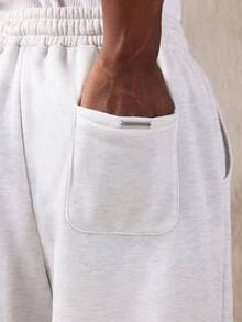 SUMWON Oversized Hoodie With Matching Elastic Cuff Joggers - Grey - View 8