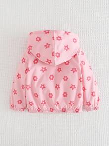 Cozy Pixies Áo khoác cardigan dài tay họa tiết trái tim đa năng cho bé gái mùa thu/đông - Hồng - Xem 2