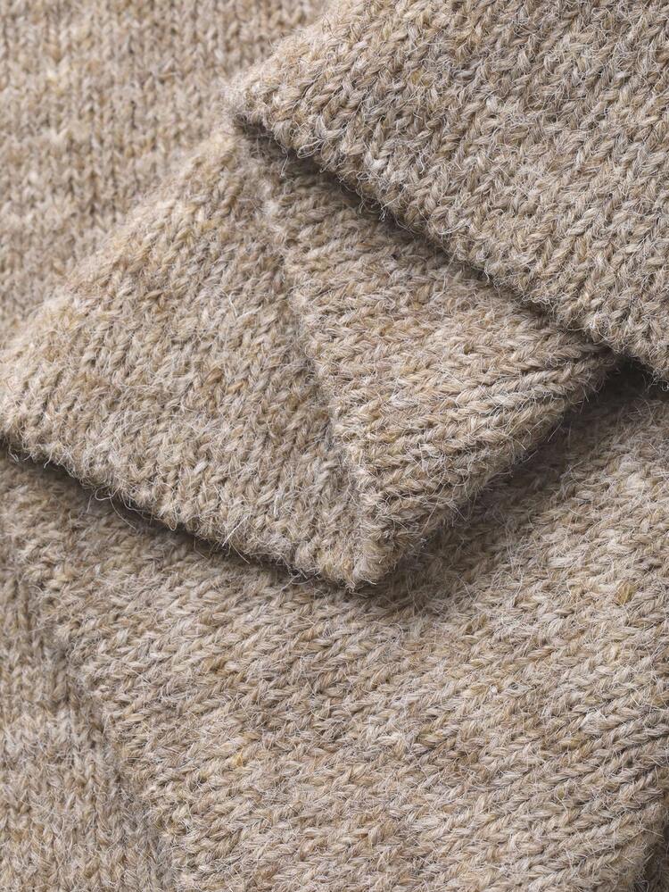 Women's Autumn High Neck Waist Cinched Sweater Dress