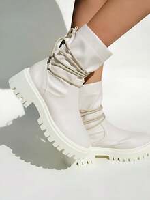 Women Ankle Boots & Booties - White - View 2