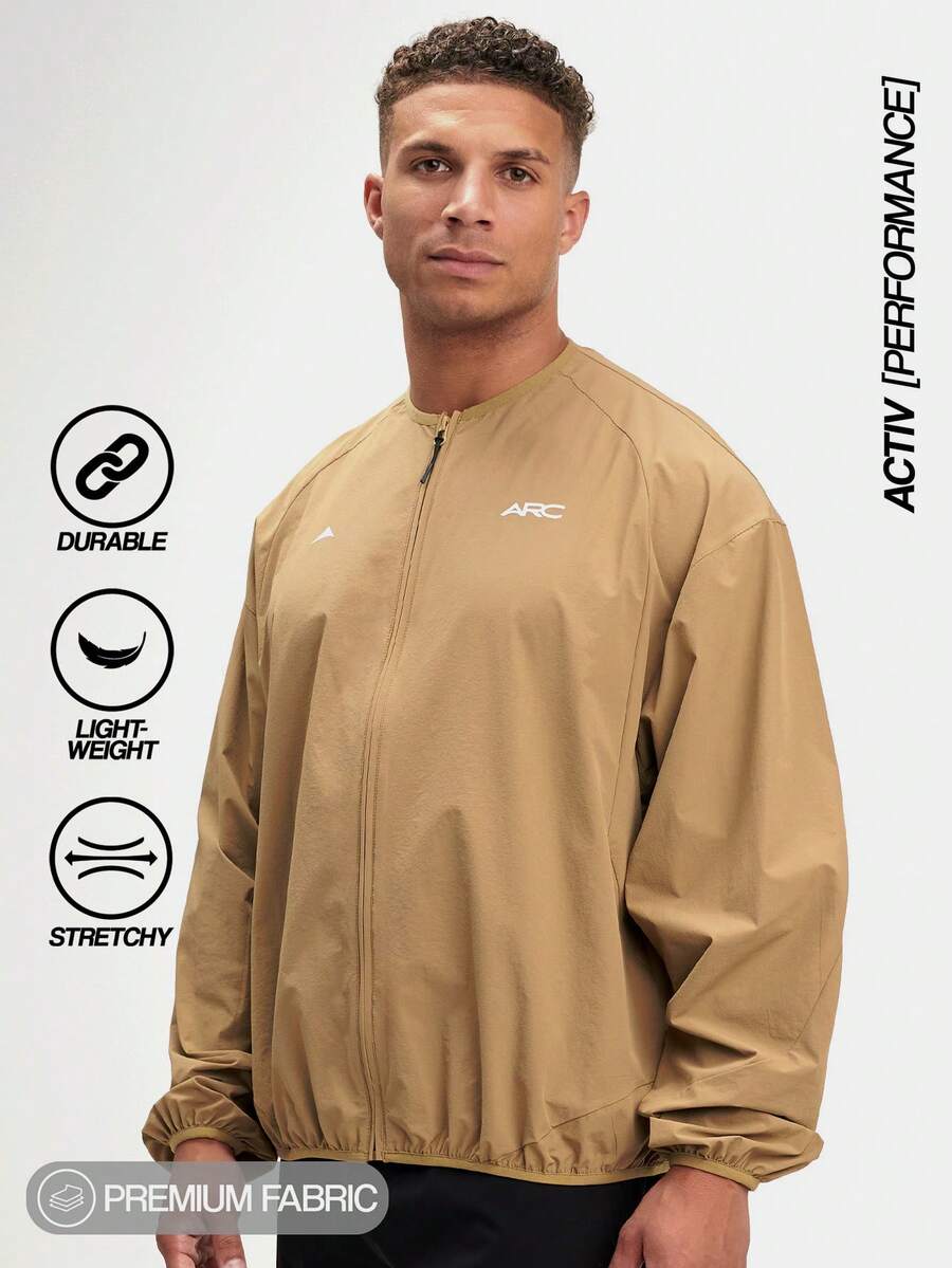ARC 男士长袖休闲百搭户外夹克，秋季款 - 棕色 - 查看 1