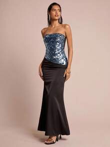 Glamine 女式新款波西米亚度假沙滩装露背吊带背心，采用特殊串珠面料，返校连衣裙，女式街头服饰，生日连衣裙，女式外出上衣，女式 Y2k 可爱 - 彩色 - 查看 3