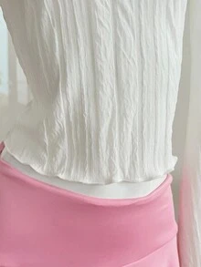 Sweetra Young Teen GirlElegant Jacquard Knit Turtleneck Flare Sleeve T-Shirt, Soft & Comfortable, Autumn/Winter Fall