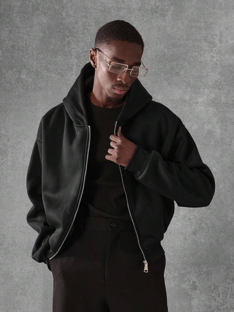 Essential Oversized Full-Zip Workout Streetwear Hoodie