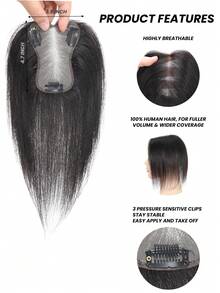 Hair Topper 3.5*4.7Inch Transparent Lace Base Women Toupee Invisible Free Part Hair Toppers - SNatural - View 4